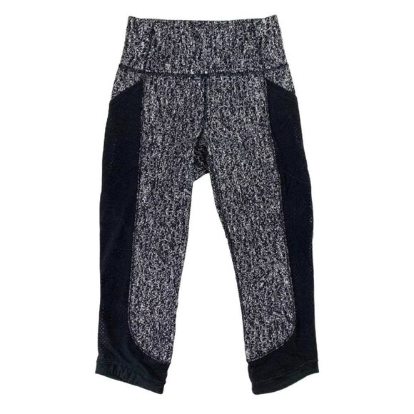 Lululemon Fit Physique High-Rise Crop Legging Jacquard Black White 2 - Picture 1 of 8